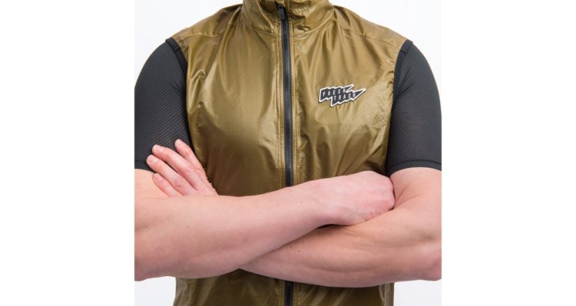 Fresh Trash Up Parachute Vest - pánska cyklo vesta - Farba: Golden, Veľkosť: S