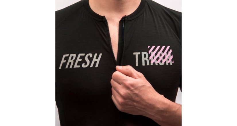 Fresh Trash Men's Lite Merino Evo Jersey - cyklo dres - Farba: True Black, Veľkosť: L