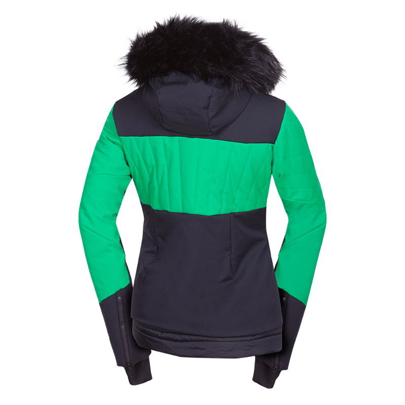 Dámska lyžiarska technická trendy zateplená bunda TAYLER - Farba: greenblack, Veľkosť: XS