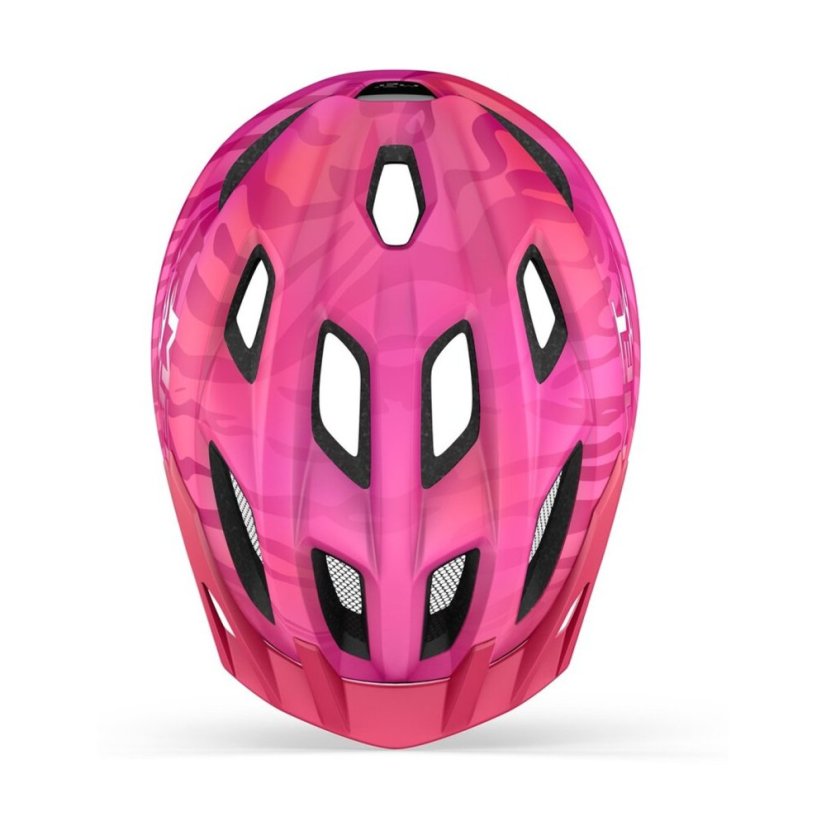 MET Crackerjack Pink – ventilačné otvory, pohľad zhora