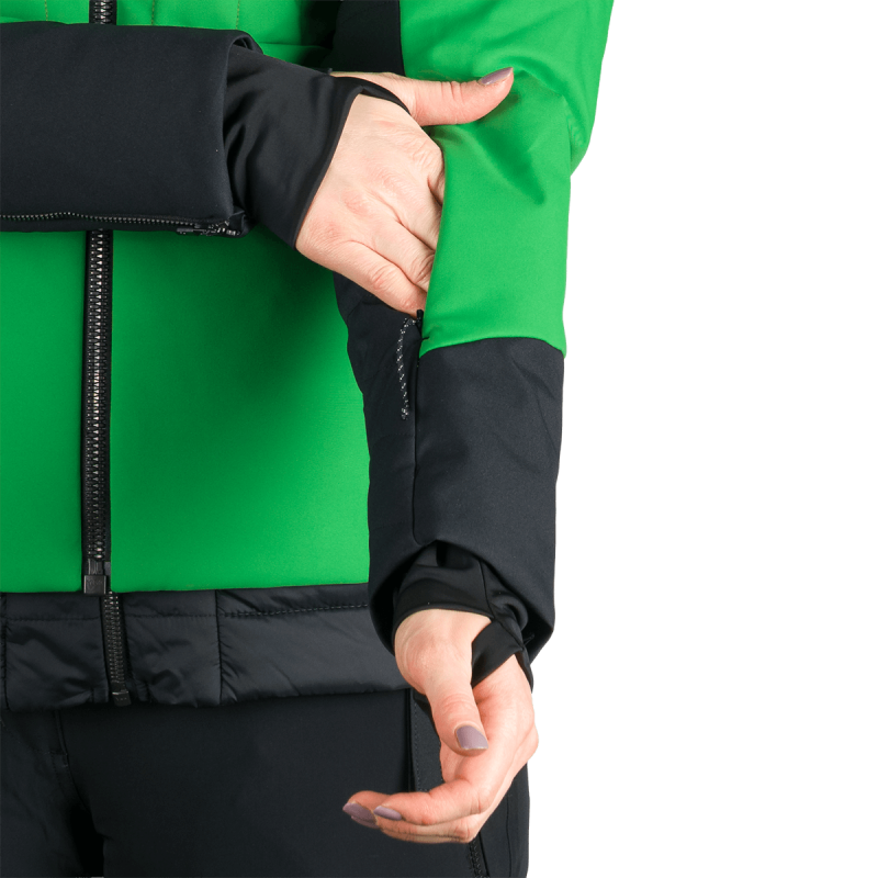 Dámska lyžiarska technická trendy zateplená bunda TAYLER - Farba: greenblack, Veľkosť: XS