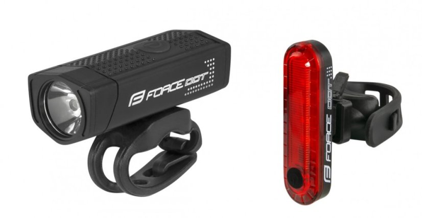FORCE sada svetiel DOT USB predné + zadné
