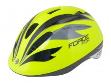 FORCE prilba FUN STRIPES detská, fluo-čierno-šedá - S