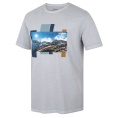 Husky Tee Skyline M – tričko svetlosivé spredu