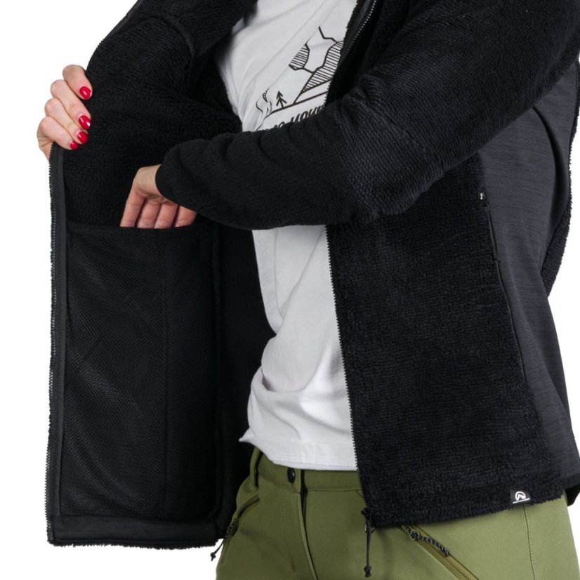 Northfinder Carlene Black / Black – mikina na modelke