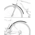 FORCE SPORT 24–28" sada blatníkov na bicykel, čierna