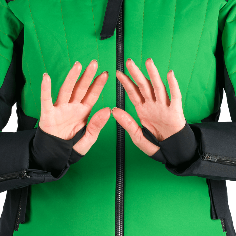 Dámska lyžiarska technická trendy zateplená bunda TAYLER - Farba: greenblack, Veľkosť: XS