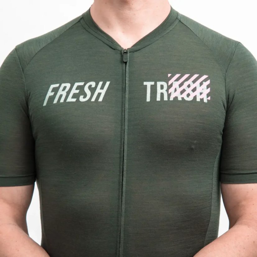 Fresh Trash Men's Lite Merino Evo Jersey - cyklo dres - Farba: True Black, Veľkosť: L