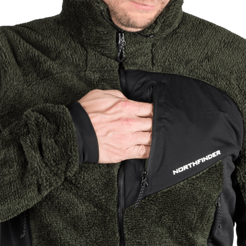 Northfinder Ludwik Black / Dark green – mikina na modeli