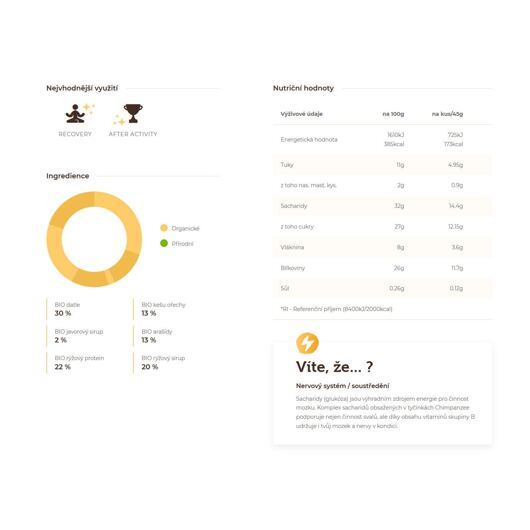 Chimpanzee | Protein Bar - Balenie: Chocolate