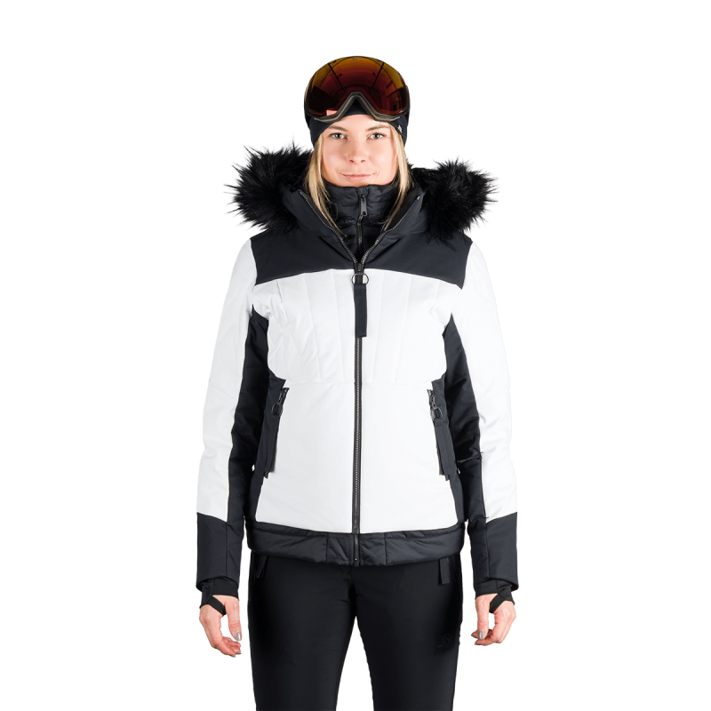 Dámska lyžiarska technická trendy zateplená bunda TAYLER - Farba: greenblack, Veľkosť: XS