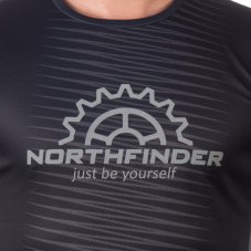 Northfinder JAXXON – pánske cyklo tričko čierne spredu