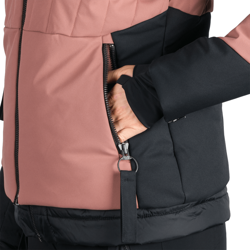 Dámska lyžiarska technická trendy zateplená bunda TAYLER - Farba: greenblack, Veľkosť: XS