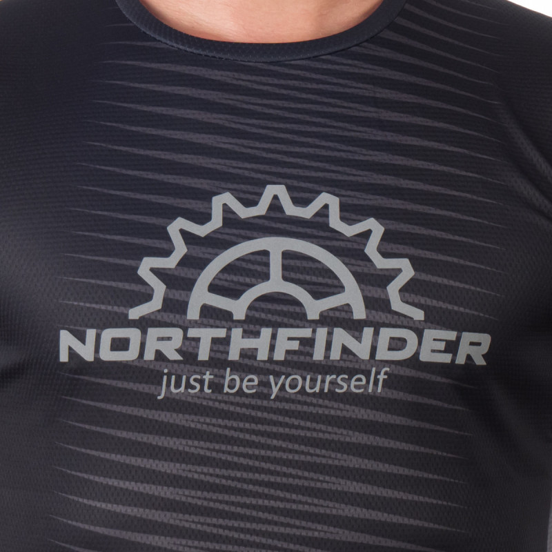 Northfinder JAXXON – pánske cyklo tričko čierne spredu Northfinder JAXXON – pánske cyklo tričko čierne spredu