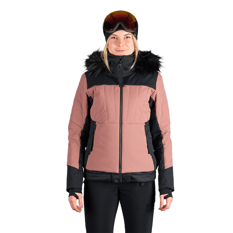 Dámska lyžiarska technická trendy zateplená bunda TAYLER - Farba: greenblack, Veľkosť: XS