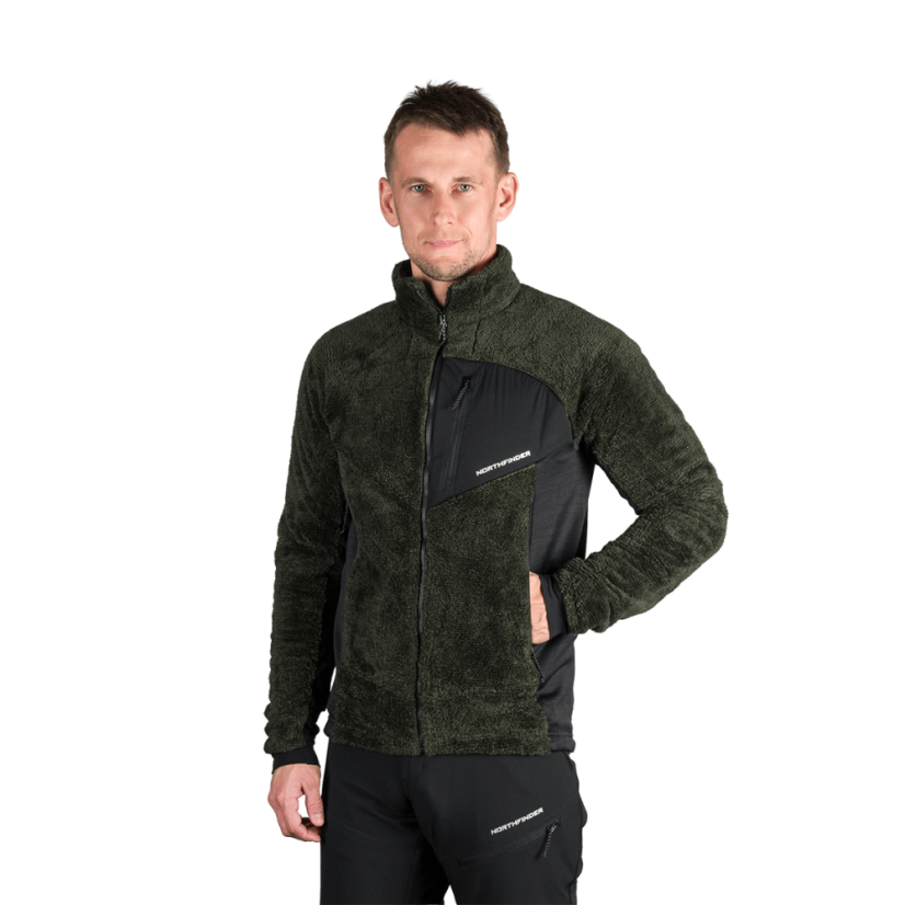 Northfinder Ludwik Black / Dark green – mikina na modeli