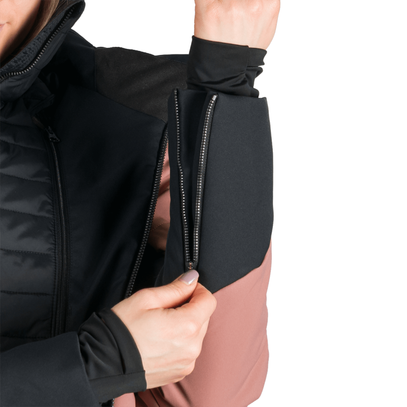 Dámska lyžiarska technická trendy zateplená bunda TAYLER - Farba: greenblack, Veľkosť: XS