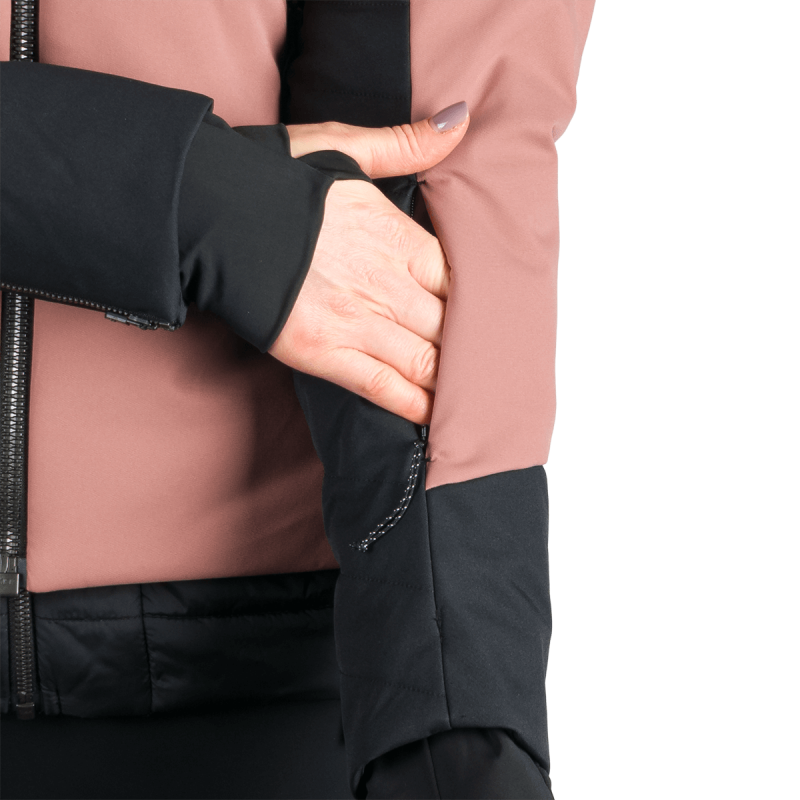 Dámska lyžiarska technická trendy zateplená bunda TAYLER - Farba: greenblack, Veľkosť: XS