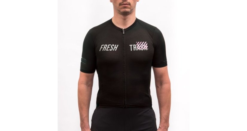 Fresh Trash Men's Lite Merino Evo Jersey - cyklo dres - Farba: True Black, Veľkosť: L