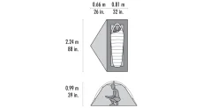 MSR Hubba Hubba LT 1 – rozmery a pôdorys stanu