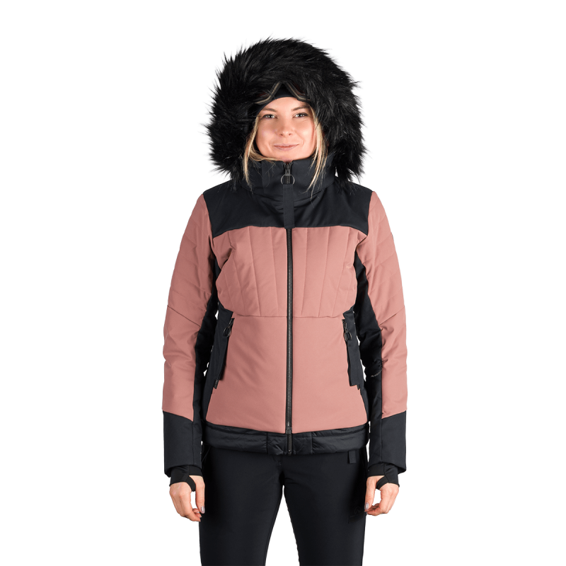 Dámska lyžiarska technická trendy zateplená bunda TAYLER - Farba: greenblack, Veľkosť: XS