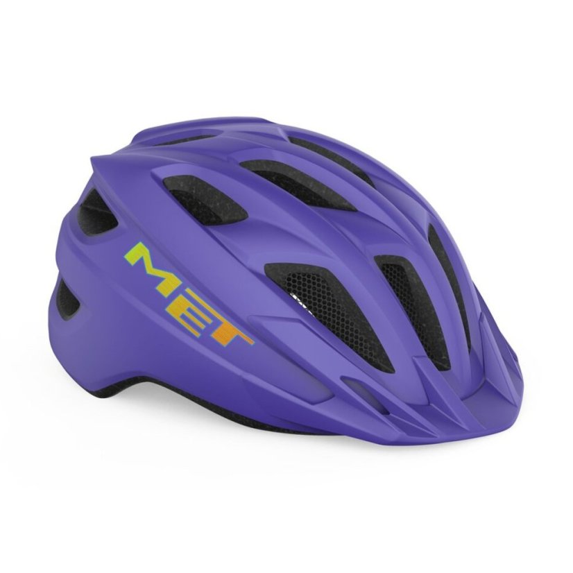 MET Crackerjack Purple – detská cyklistická prilba, bočný pohľad