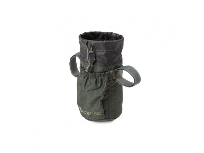 Acepac Bike Bottle Bag MKIII sivá – použitie na riadidlách