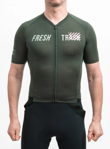 Fresh Trash Men's Lite Merino Evo Jersey - cyklo dres - Farba: True Black, Veľkosť: L