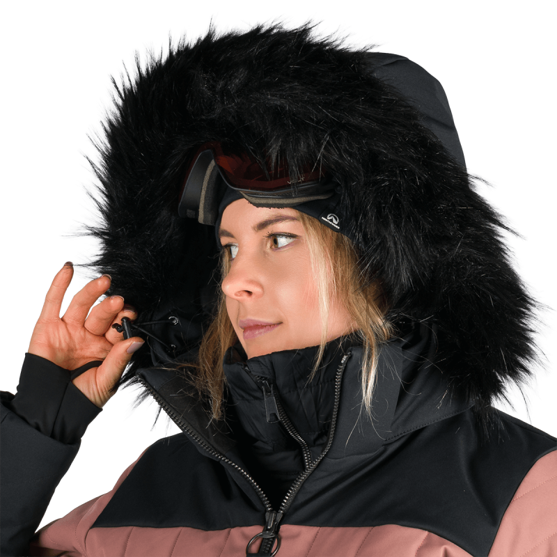 Dámska lyžiarska technická trendy zateplená bunda TAYLER - Farba: greenblack, Veľkosť: XS