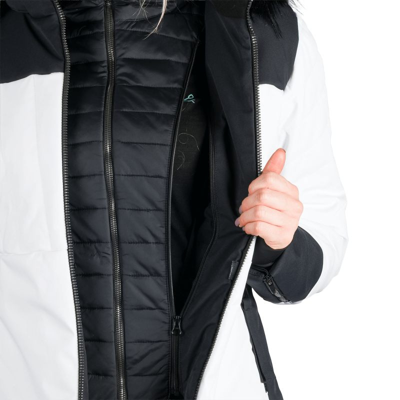 Dámska lyžiarska technická trendy zateplená bunda TAYLER - Farba: greenblack, Veľkosť: XS