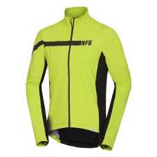 Northfinder ELLIOT – pánska cyklo bunda limetkovo-zelená a čierna spredu
