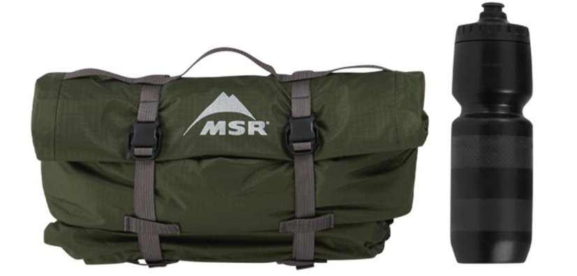 MSR Hubba Hubba Bikepack 2 – taška na riadidlá a fľaša na porovnanie