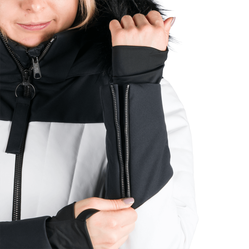 Dámska lyžiarska technická trendy zateplená bunda TAYLER - Farba: greenblack, Veľkosť: XS