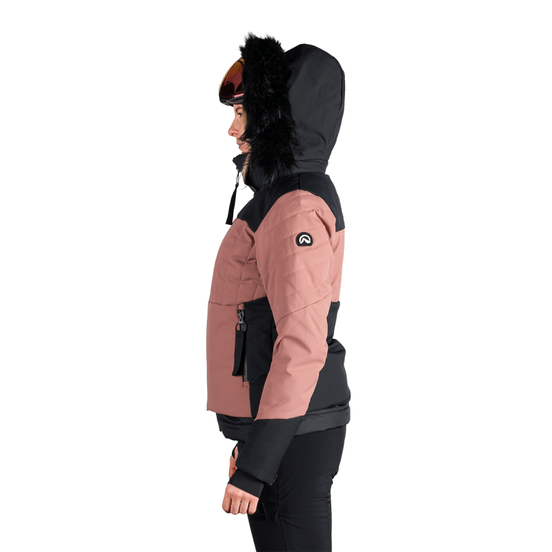 Dámska lyžiarska technická trendy zateplená bunda TAYLER - Farba: greenblack, Veľkosť: XS