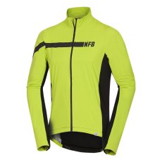 Northfinder ELLIOT – pánska cyklo bunda limetkovo-zelená a čierna spredu