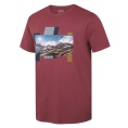 Husky Tee Skyline M – tričko bordové spredu