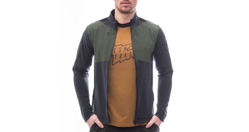 Fresh Trash Men's Cross Point Jacket - športová bunda - Farba: Grey / Olive / Black, Veľkosť: M