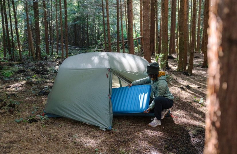 Therm-a-Rest Trail Pro MAX – karimatka pri použití v stane